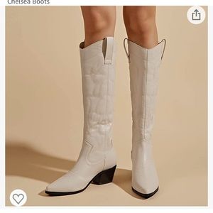 NWOT Cream Cowgirl Western Boots